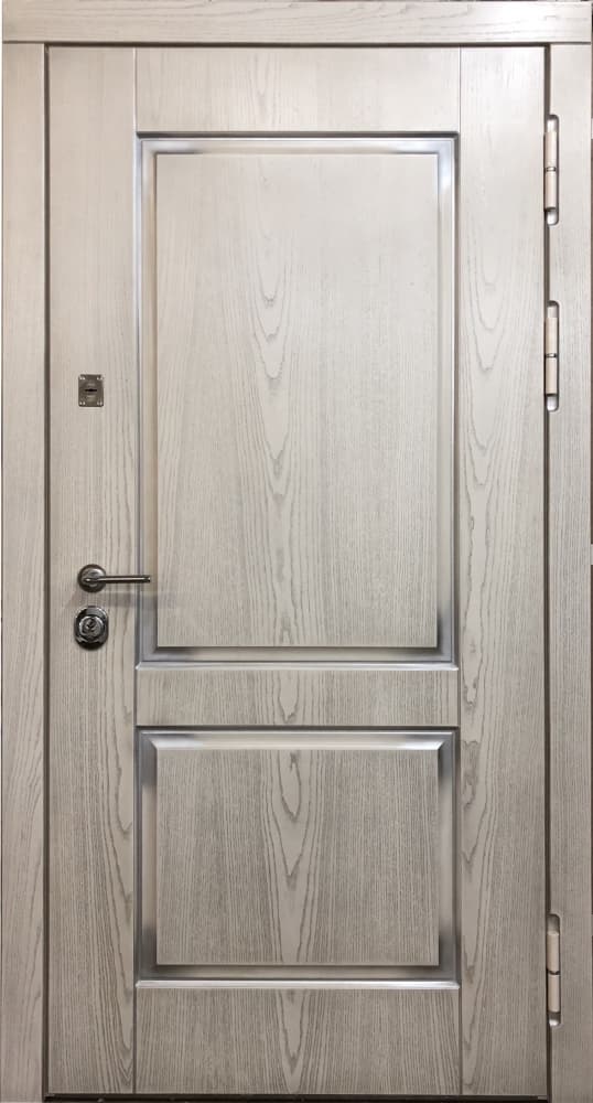 Входная металлическая дверь с отделкой МДФ шпон и зеркалом изнутри М-7/1 —  доставка, монтаж