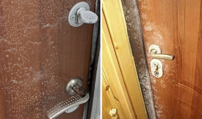 Признаки промерзания входной металлической двери