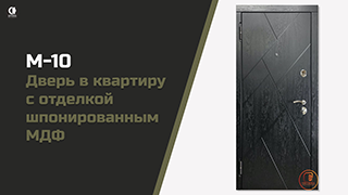 Стальная дверь в квартиру  с отделкой шпонированным  МДФ М-10 — Входная дверь в квартиру с повышенной звукоизоляцией. Модель "М-10" — фото