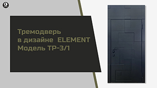 Термодверь со стеклопакетом "Black Edition" ТР-4/1 — Тремодверь в дизайне  ELEMENT. Модель ТР-3/1 — фото