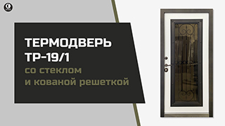 Термодверь со стеклом и кованой решеткой ТР-19/1 — Обзор уличной двери с терморазрывом. Модель "ТР-19/1" — фото