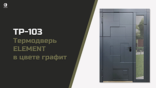 Входная дверь с терморазрывом в цвете графит ELEMENT, модель ТР-103 ТР-103 — Термодверь ELEMENT & BETON. Модель ТР-103 — фото