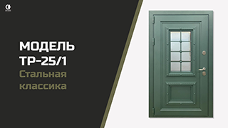 Стильная входная дверь в коттедж, частный дом ТР-25/1 — Стальная классика. Модель ТР-25/1 — фото