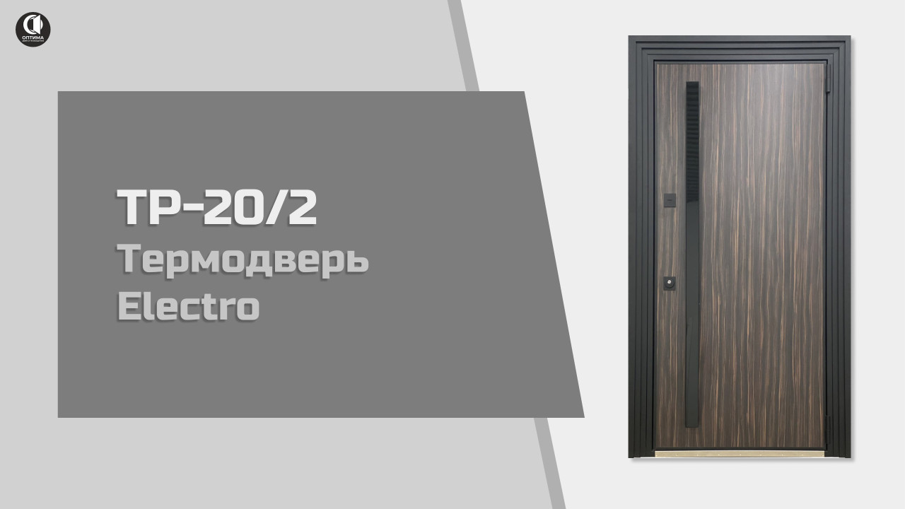 Термодверь Electro с вертикальной ручкой и системой Intouch. ТР-20/2 — Термодверь Electro. Модель ТР-20/2 — фото