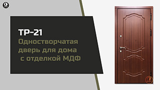 Уличные — Уличная тёплая термодверь с влагостойкими панелями МДФ — фото
