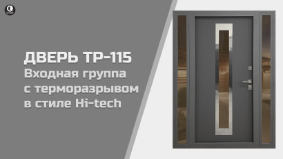 Видео — Входная группа с терморазрывом в стиле Hi-tech — фото